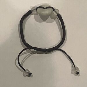 The Real Jade.Black and White Beaded Bracelet